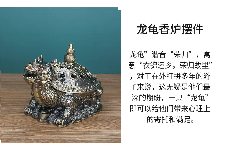 BEST gift Southeast Asia Good luck Dragon turtle ashtray statue mascot HOME office shop BAR CLUB Decoration bring wealth fortune