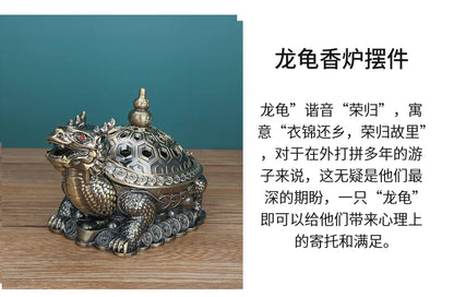 BEST gift Southeast Asia Good luck Dragon turtle ashtray statue mascot HOME office shop BAR CLUB Decoration bring wealth fortune