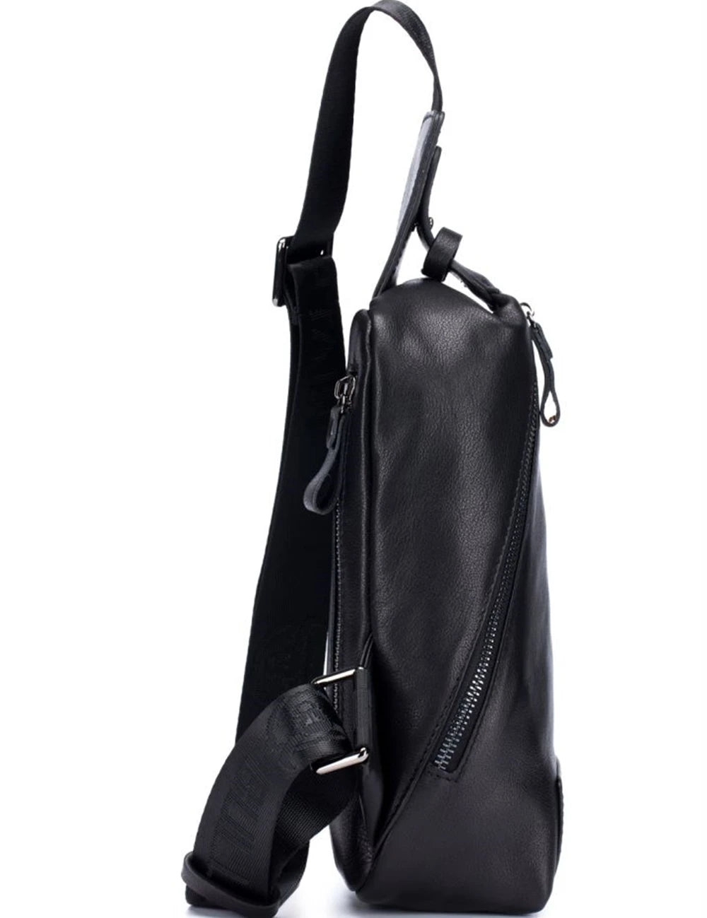 BULL CAPTAIN Genuine Leather Shoulder Cross-Body Chest Bag Anti-Theft Men's Causal Hiking Travel Day Pack
