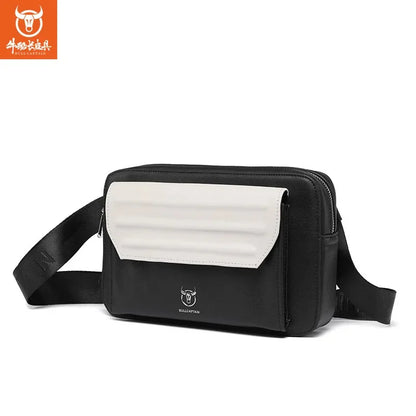 BULLCAPTAIN Brand 2024 new leisure fashion men's crossbody Horizontal locomotive camera ipad10 inch shoulder bag