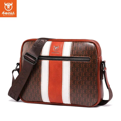 BULLCAPTAIN Luxury Designer Fashion Shoulder Quality Men's Messenger 10 Inch IPad Bag Contrast Handbags