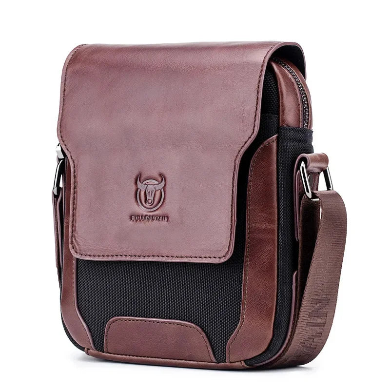 BULLCAPTAIN New Man Messenger Men Genuine Leather Shoulder s Business Crossbody Casual Bag Famous Brand male Handbag bag