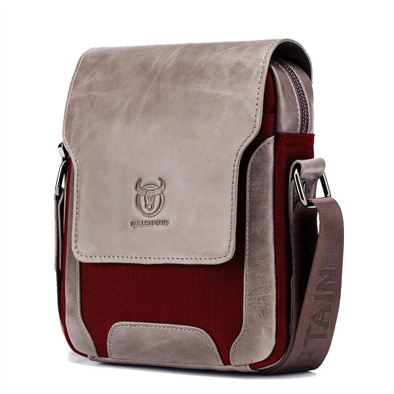 BULLCAPTAIN New Man Messenger Men Genuine Leather Shoulder s Business Crossbody Casual Bag Famous Brand male Handbag bag