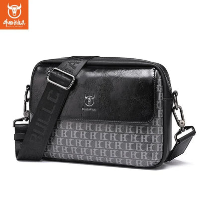 BULLCAPTAIN New Shoulder High Quality PU Leather Men's Crossbody 8 Inch IPad Leisure Camera Luxury Designer Bag