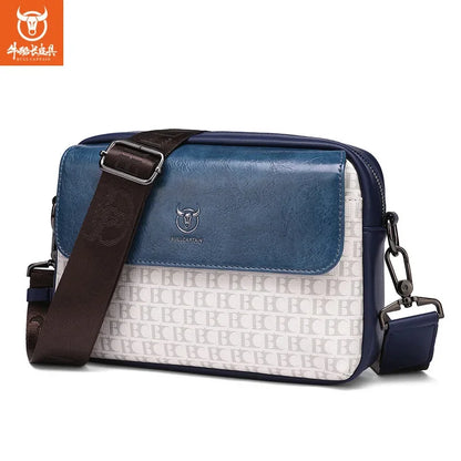 BULLCAPTAIN New Shoulder High Quality PU Leather Men's Crossbody 8 Inch IPad Leisure Camera Luxury Designer Bag