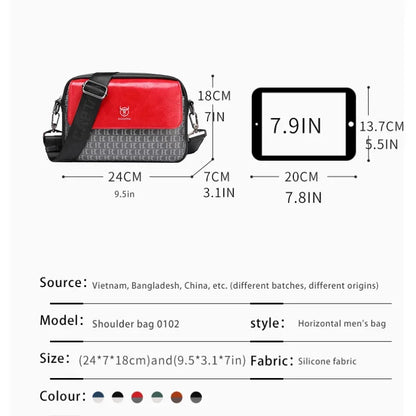 BULLCAPTAIN New Shoulder High Quality PU Leather Men's Crossbody 8 Inch IPad Leisure Camera Luxury Designer Bag