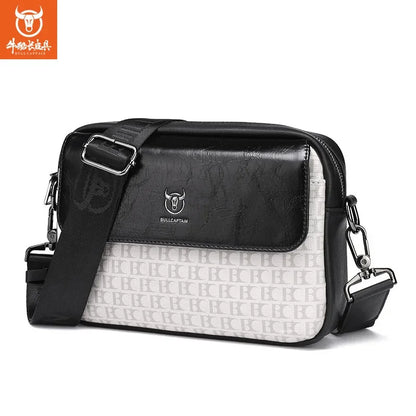 BULLCAPTAIN New Shoulder High Quality PU Leather Men's Crossbody 8 Inch IPad Leisure Camera Luxury Designer Bag