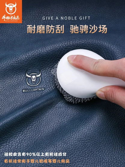 BULLCAPTAIN new shoulder men's leisure trend soft silicone leather ipad flat horizontal camera husband crossbody bag