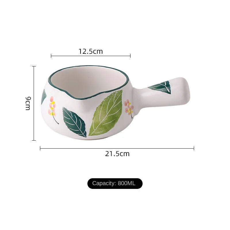 Baby small milk pot ceramic milk pot one non-coated ceramic pot new baby cooking pot home cooking pot
