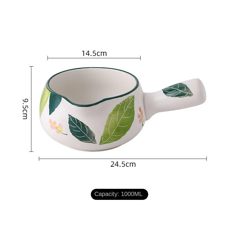 Baby small milk pot ceramic milk pot one non-coated ceramic pot new baby cooking pot home cooking pot