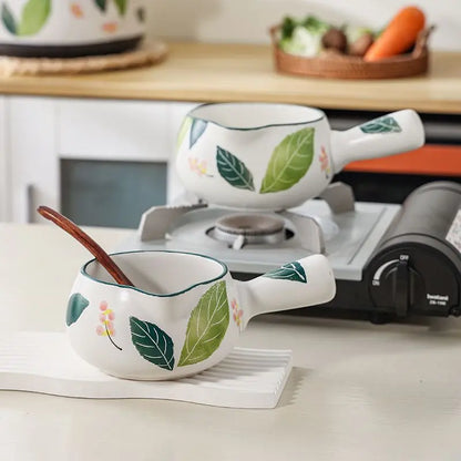 Baby small milk pot ceramic milk pot one non-coated ceramic pot new baby cooking pot home cooking pot