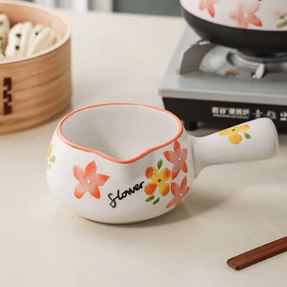 Baby small milk pot ceramic milk pot one non-coated ceramic pot new baby cooking pot home cooking pot