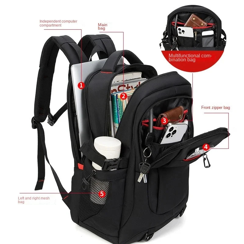 Backpack Cabin 50*22*34 Multifunctional Waterproof Bags Male Laptop Backpack USB Charging Backpack Travel Bag Schoolbags