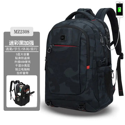 Backpack Cabin 50*22*34 Multifunctional Waterproof Bags Male Laptop Backpack USB Charging Backpack Travel Bag Schoolbags