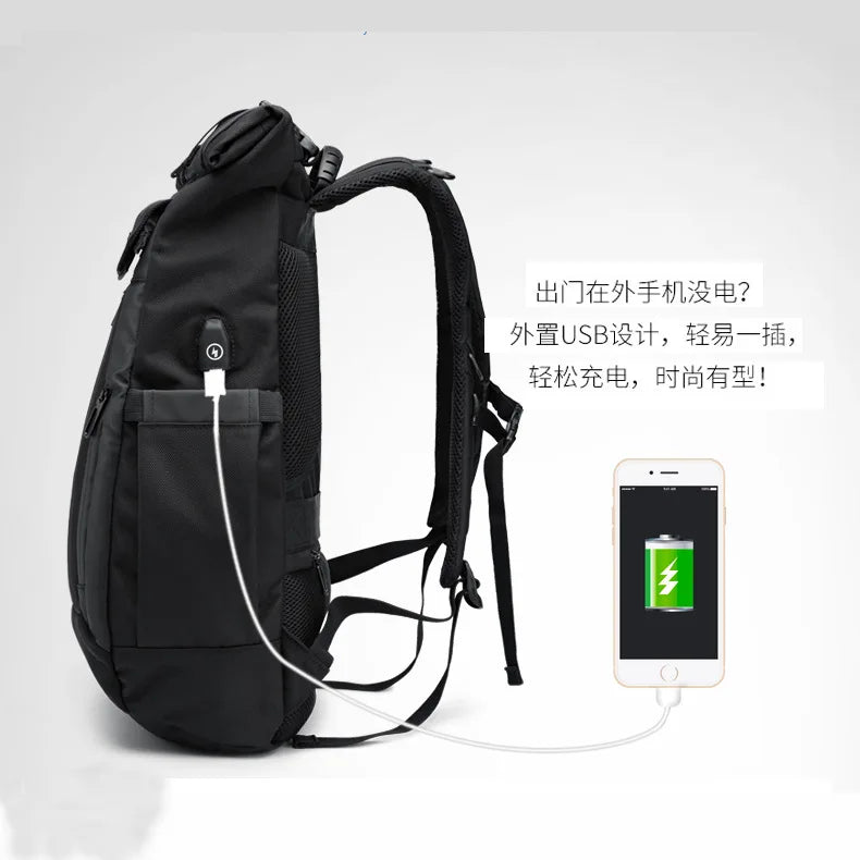 Backpack Cabin 55*15*32   Schoolbag for teenager Male 15.6 inch Laptop Backpacks Water Repellent Oxford Travel Bag USB Mochila