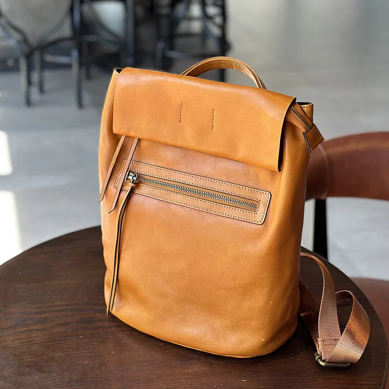 Backpack Female Genuine Leather Large Capacity New Shoulder Bag Preppy Style Casual Cowhide Schoolbag Versatile Mochilas