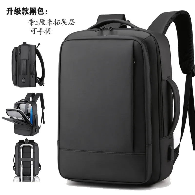 Backpack For Men Multifunctional Business Notebook Backpack USB Charging Waterproof Film Men's Backbag Casual Bag