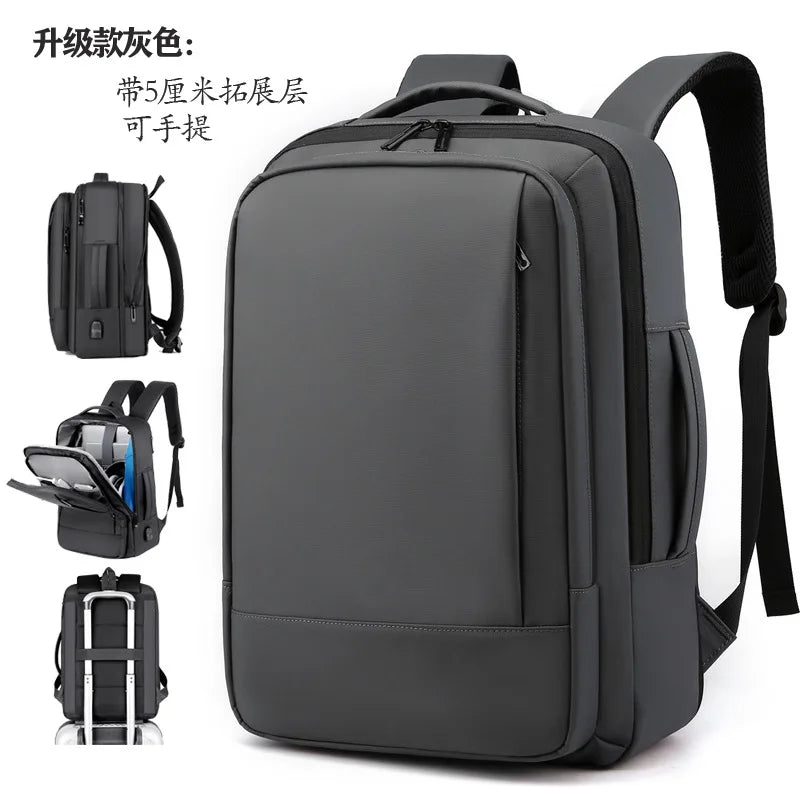 Backpack For Men Multifunctional Business Notebook Backpack USB Charging Waterproof Film Men's Backbag Casual Bag