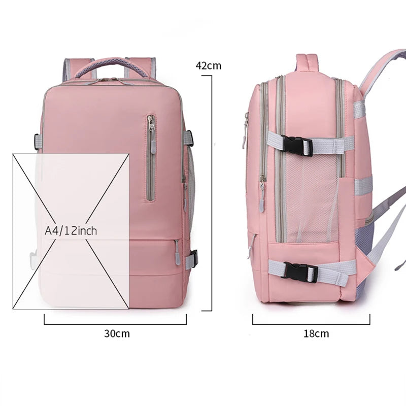 Backpack For Travel Women Large Capacity Lightweight Bags Multifunction Bagpacks Luggage Waterproof Laptop Bag With Shoes Pocket