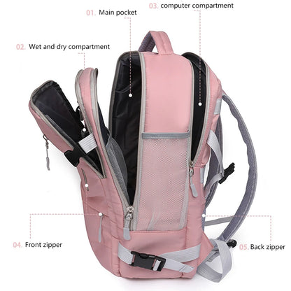 Backpack For Travel Women Large Capacity Lightweight Bags Multifunction Bagpacks Luggage Waterproof Laptop Bag With Shoes Pocket