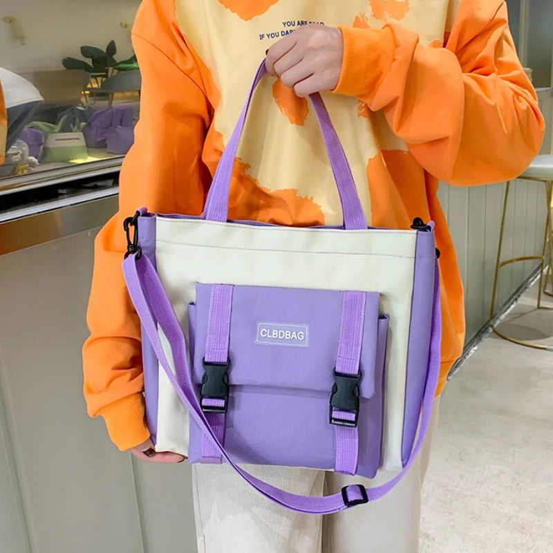 Backpack Four-piece Set for Middle School and High School Students Schoolbag Set Bag Teen Girls Schoolbag Tuition Bag Mochila