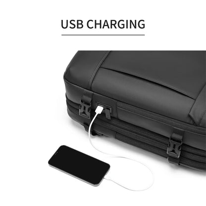 Backpack Man Business Expandable Large Capacity Laptop 17 in Black Bags for Travel Shcool Multifinonal with Usb Port Waterproof
