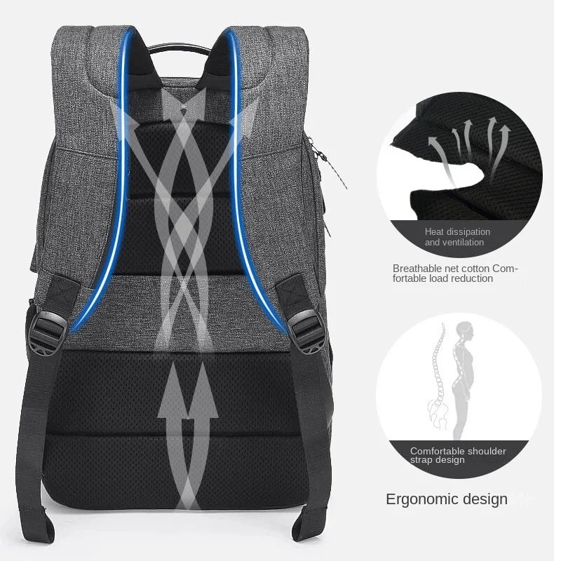 Backpack Men Casual Fashion Korean Style Lightweat Schoolbag Multifinonal Travel Bags Waterproof Laptop Business Back Pack New