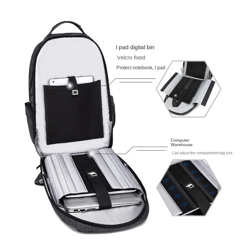 Backpack Men Casual Fashion Korean Style Lightweat Schoolbag Multifinonal Travel Bags Waterproof Laptop Business Back Pack New