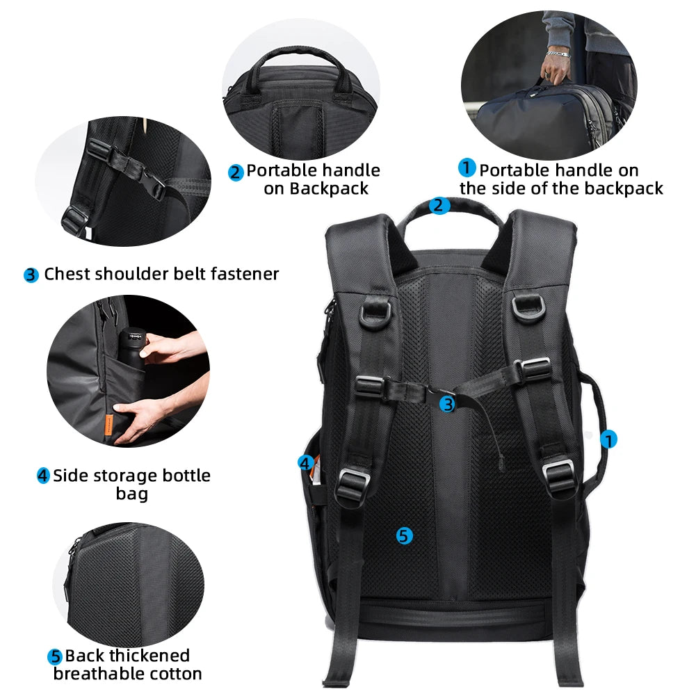 Backpack Men's Oxford Cloth Large-capacity Travel Backpack Computer Laptop Bag Leisure Wear-resistant Backpack