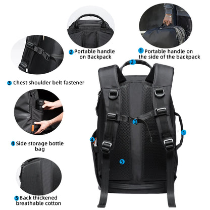 Backpack Men's Oxford Cloth Large-capacity Travel Backpack Computer Laptop Bag Leisure Wear-resistant Backpack