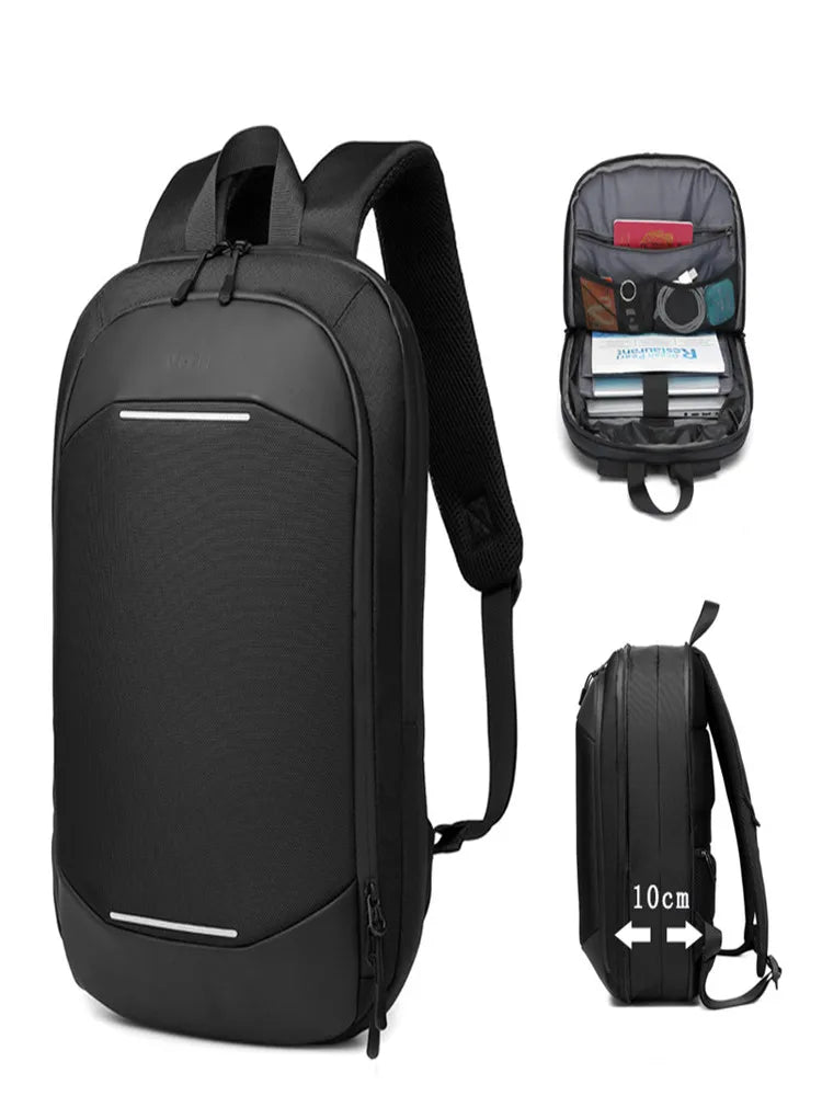 Backpack Thin Section Laptop Bag Unisex 14-inch Simple Business Backpack Lightweight Casual Expandable School Students Bag Hot