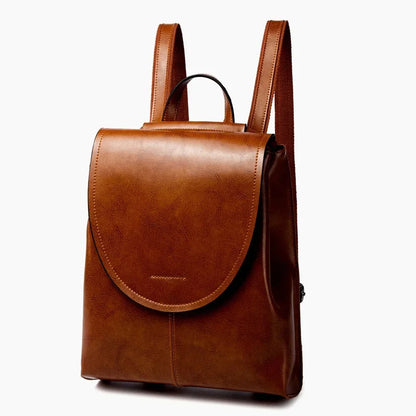 Backpack female 2024 new Europe and the United States wind joker leather handbag fashion oil wax cowhide women's backpack