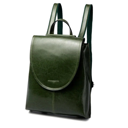 Backpack female 2024 new Europe and the United States wind joker leather handbag fashion oil wax cowhide women's backpack