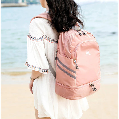 Backpack for Women with Shoes Compartment & Wet Pocket Lightweight Large Travel Hiking Backpacks Waterproof Sports Fitness Bag