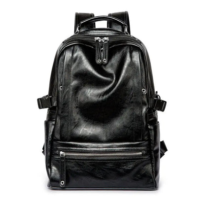 Backpack travel cabin 45x15x31 Bag High Quality PU Leather Knapsack Leisure Travel Multi-function Men Backpacks