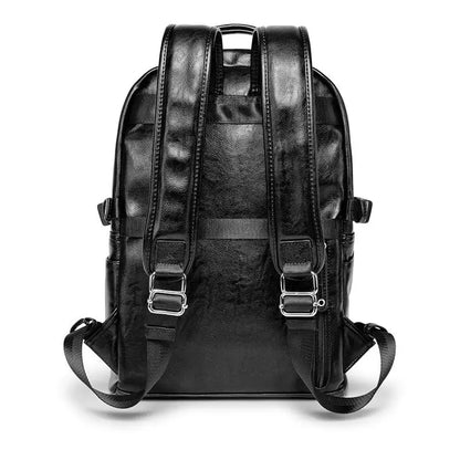 Backpack travel cabin 45x15x31 Bag High Quality PU Leather Knapsack Leisure Travel Multi-function Men Backpacks