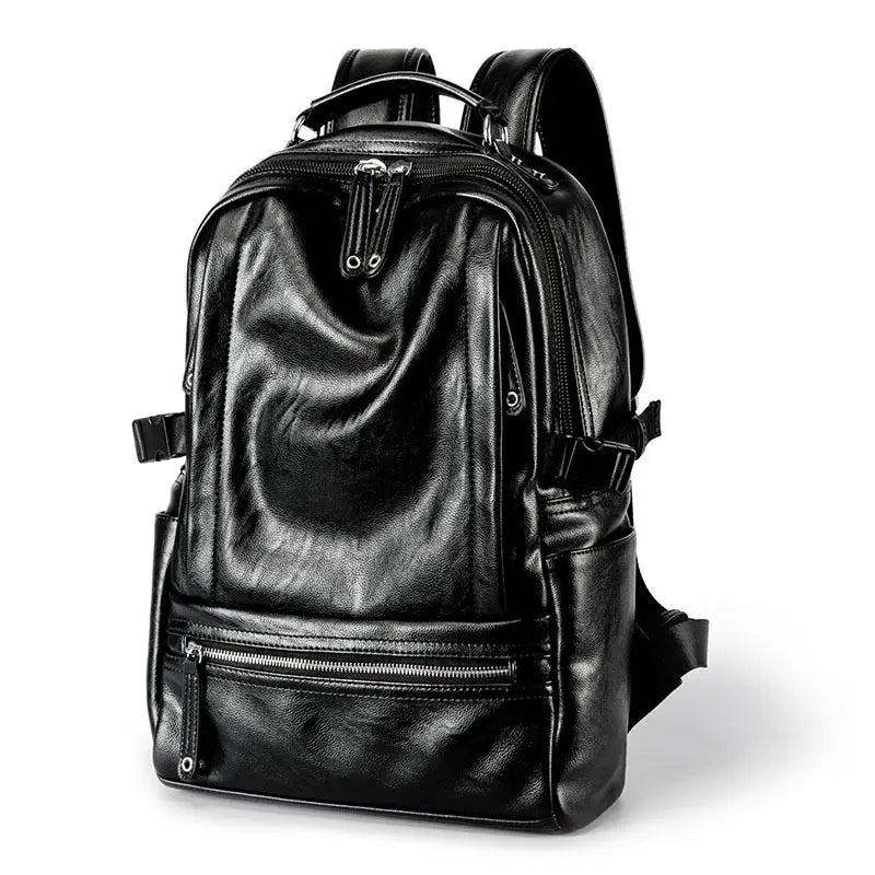 Backpack travel cabin 45x15x31 Bag High Quality PU Leather Knapsack Leisure Travel Multi-function Men Backpacks