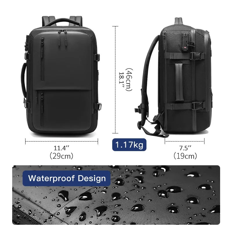 Backpacks Oxford Men Anti Theft 15.6" Laptop Multifunction Large Capacity Waterproof Outdoor Travel Bag Male Business Bags Trend