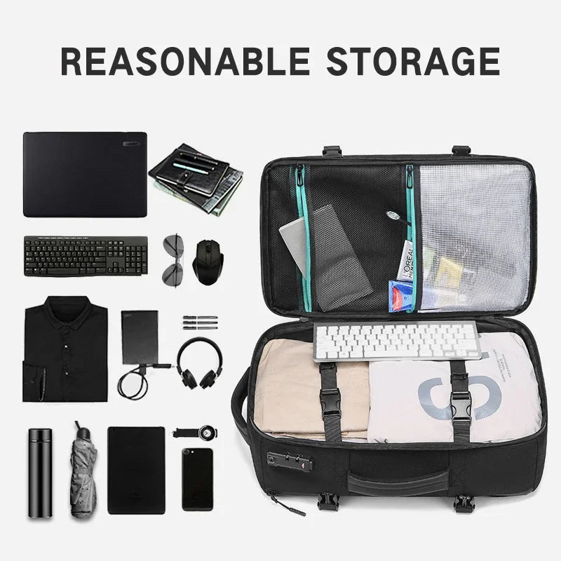 Backpacks Oxford Men Anti Theft 15.6" Laptop Multifunction Large Capacity Waterproof Outdoor Travel Bag Male Business Bags Trend