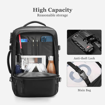 Backpacks Oxford Men Anti Theft 15.6" Laptop Multifunction Large Capacity Waterproof Outdoor Travel Bag Male Business Bags Trend