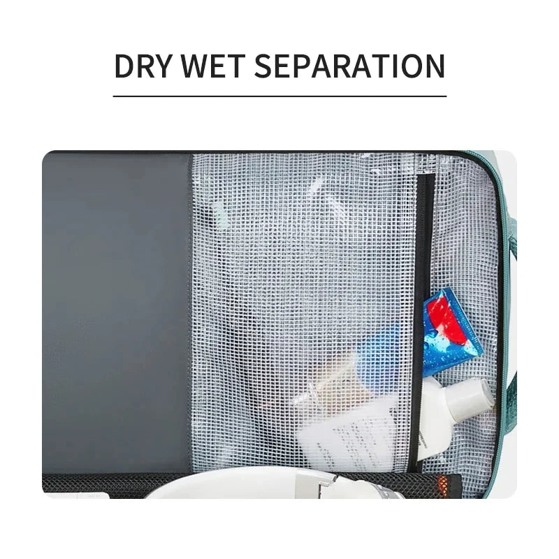 Backpacks Woman Multifinonal Travel High Capacity Bag Expandable Casual Dry and Wet Separation Men's Waterproof Backpack 17 Inch