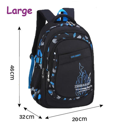 Bag Children Casual Backpacks Nylon Large Size Student Bags 7-14 Years Waterproof Boy School Backpack Kids Knapsack