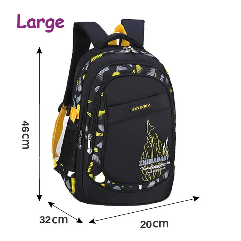 Bag Children Casual Backpacks Nylon Large Size Student Bags 7-14 Years Waterproof Boy School Backpack Kids Knapsack