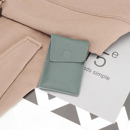Bag Men's and Women's Leather One-piece Compact Ultra-thin Mini New Ins Niche Design Pull Type Card Set Coin Purse Fashion