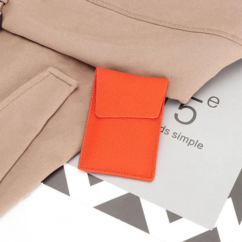 Bag Men's and Women's Leather One-piece Compact Ultra-thin Mini New Ins Niche Design Pull Type Card Set Coin Purse Fashion