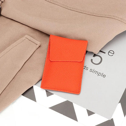 Bag Men's and Women's Leather One-piece Compact Ultra-thin Mini New Ins Niche Design Pull Type Card Set Coin Purse Fashion