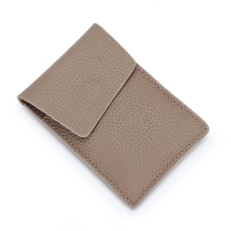 Bag Men's and Women's Leather One-piece Compact Ultra-thin Mini New Ins Niche Design Pull Type Card Set Coin Purse Fashion