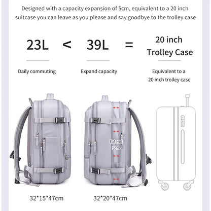 Bag for Women Man Travel Backpack Teenage Girl Expanded Business Laptop with Dry Wet Bags 16inch Waterproof School Back Pack