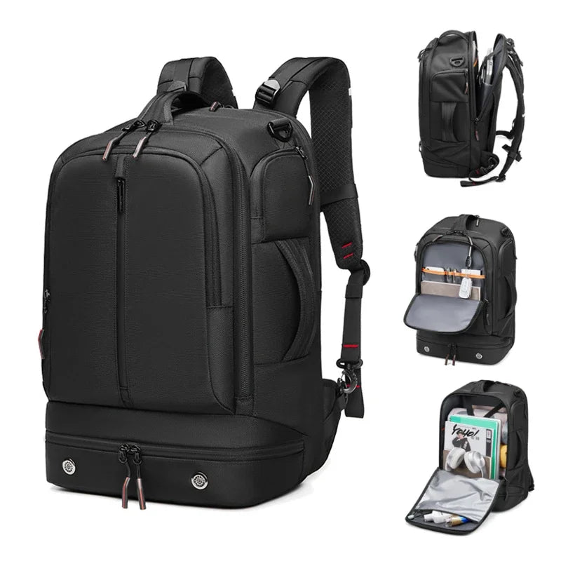 Bag with Zipper Laptop Backpack Multi-Function Business Fashion Backpacks Sport Travel Rucksack School Bags Pack for Male Female