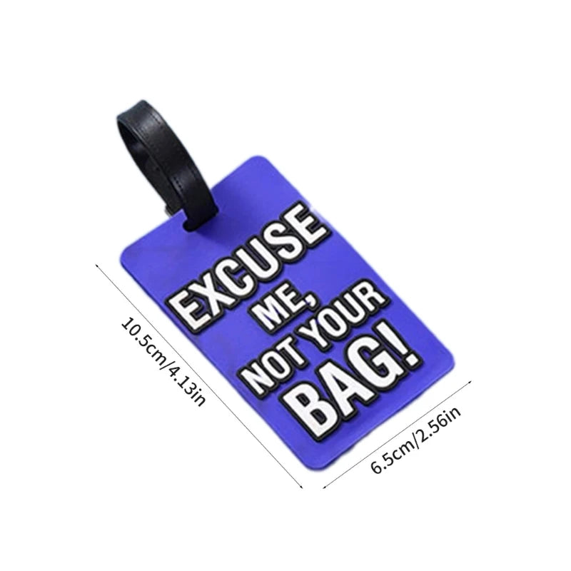 Baggage Backpack Tags Suitcase Identifier Luggage Tags with Name Address Card and Suitcase Baggage Soft Label